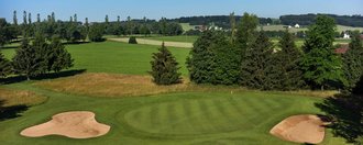 Das Grün der Golfbahn 01 auf der Golfanlage Allgäuer Golf- und Landclub e.V. Ottobeuren