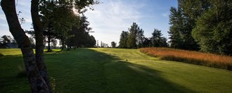 Das Fairway der Golfbahn 05 auf der Golfanlage Allgäuer Golf- und Landclub e.V. Ottobeuren