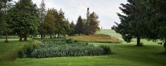 Naturanlage und unspielbares Gelände an der Golfbahn 10 auf der Golfanlage Allgäuer Golf- und Landclub e.V. Ottobeuren