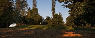 Das Grün der Golfbahn 05 auf der Golfanlage Allgäuer Golf- und Landclub e.V. Ottobeuren