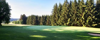Das Grün der Golfbahn 07 auf der Golfanlage Allgäuer Golf- und Landclub e.V. Ottobeuren