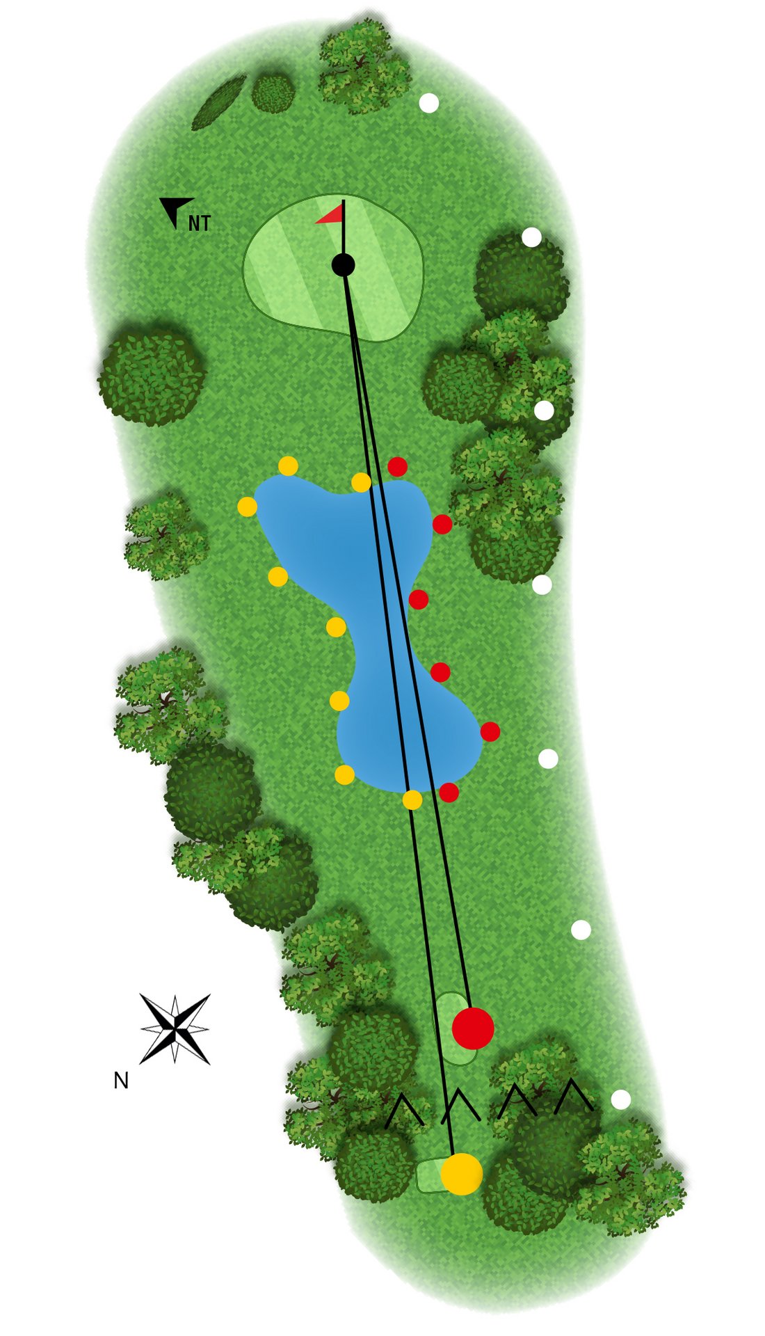 Karte und Anlagenprofil der Golfbahn 17 auf der Golfanlage Allgäuer Golf- und Landclub e.V. Ottobeuren