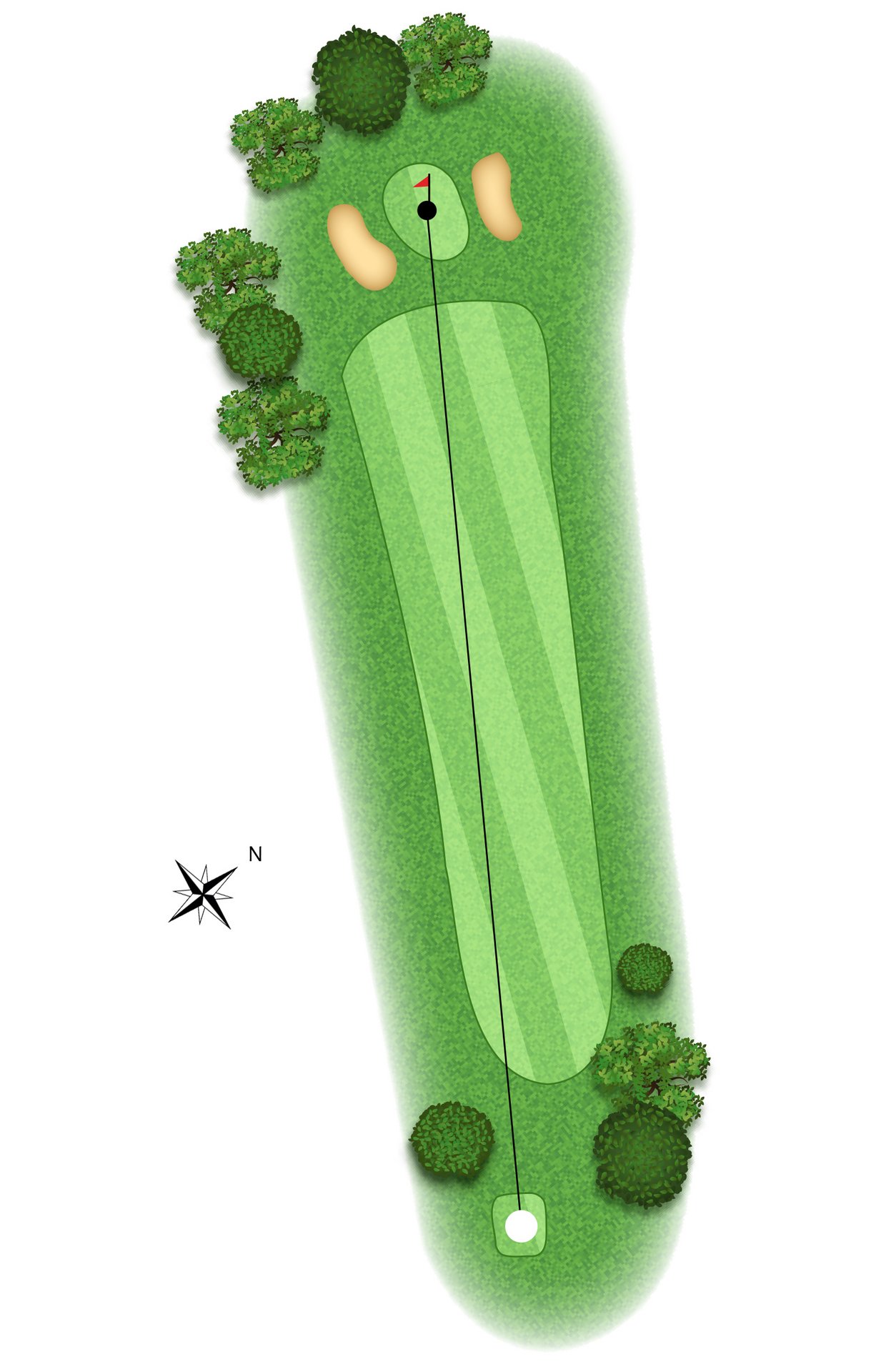 Karte und Anlagenprofil der Kurzbahn 06 auf der Golfanlage Allgäuer Golf- und Landclub e.V. Ottobeuren