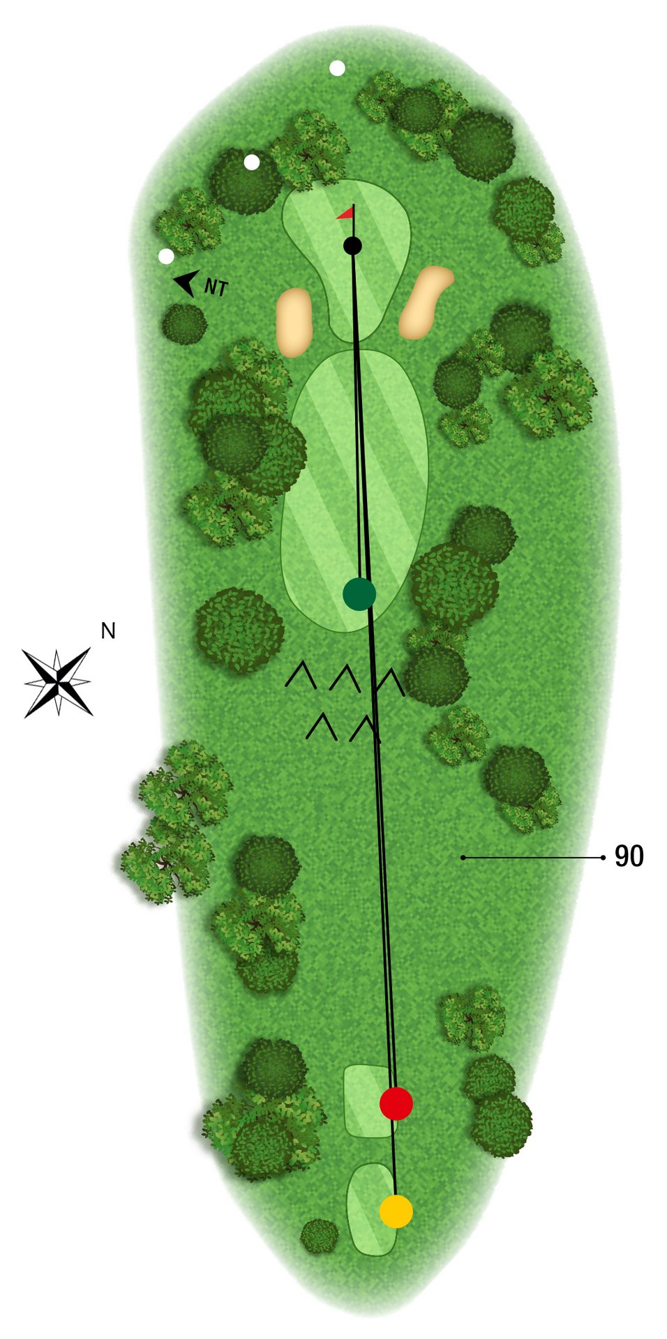 Karte und Anlagenprofil der Golfbahn 03 auf der Golfanlage Allgäuer Golf- und Landclub e.V. Ottobeuren