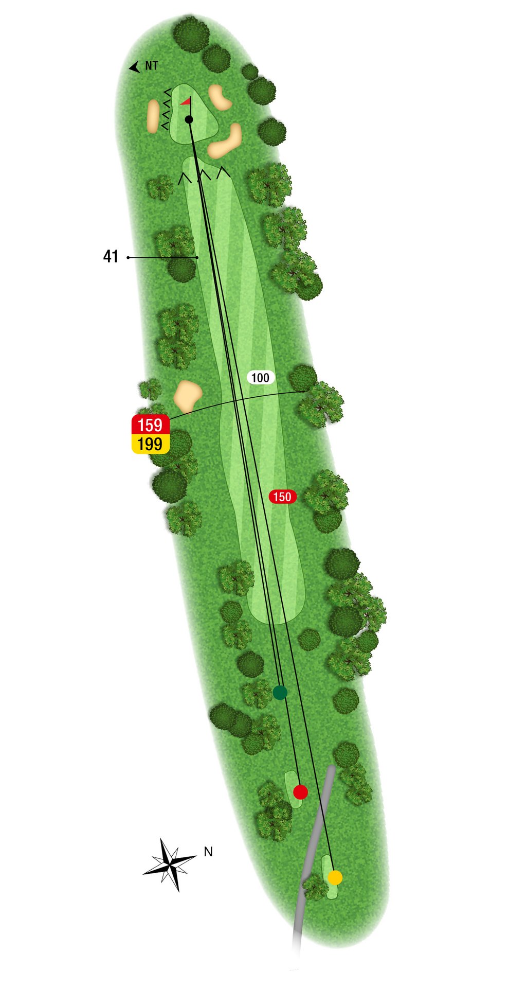 Karte und Anlagenprofil der Golfbahn 06 auf der Golfanlage Allgäuer Golf- und Landclub e.V. Ottobeuren