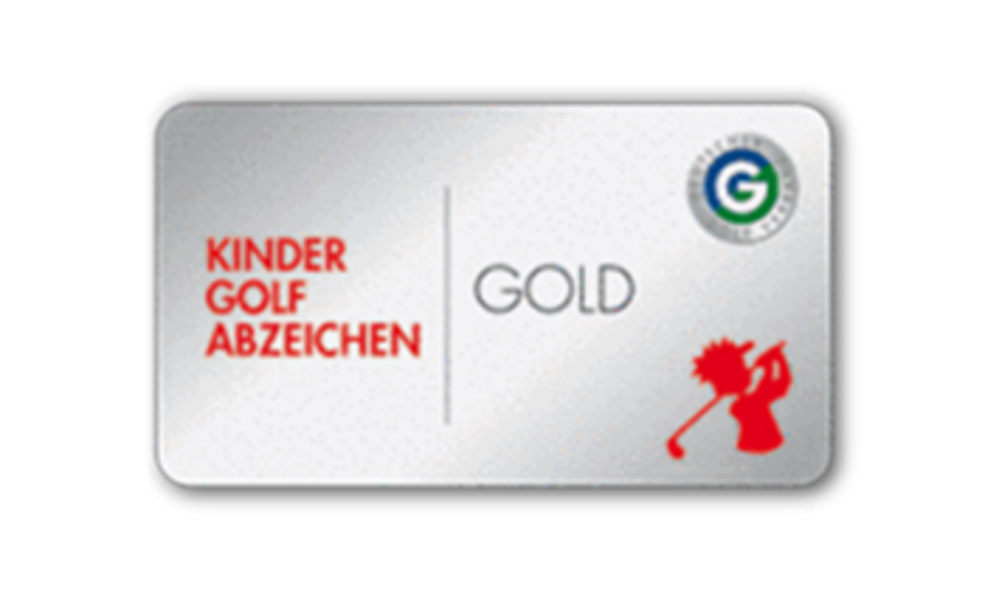 Emblem der DGV-Kindergolfabzeichen für Mädchen und Jungen bis 14 Jahre, die noch keine Platzerlaubnis haben